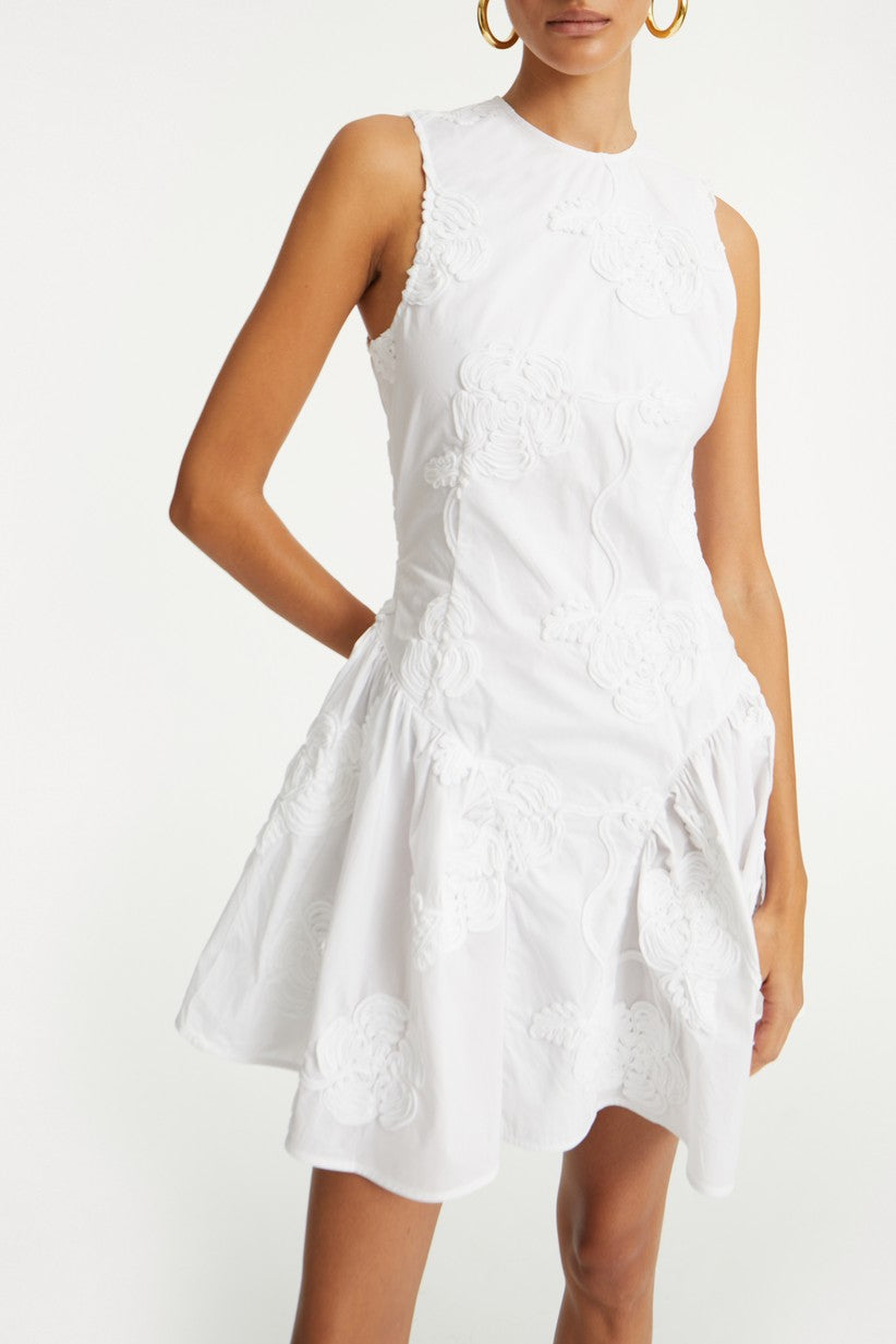 Poplin Mini Dress Bright White