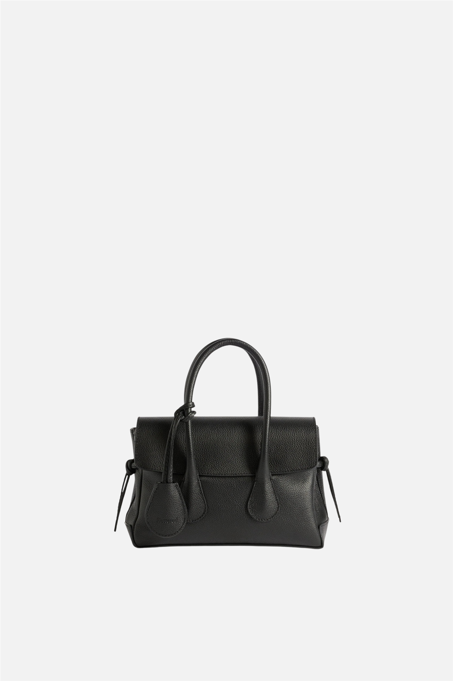 Lydia Mini Bag Grained Leather Black.