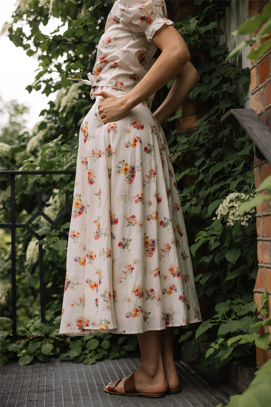 Solene Skirt Flower Print