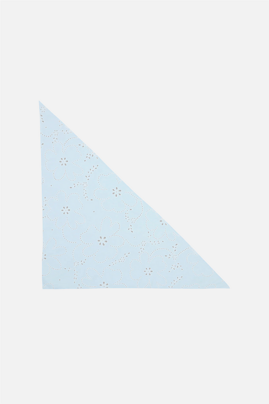 Floral Broderie Bandana Scarf Bubblegum