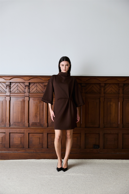 Elle Dress Cocoa Brown