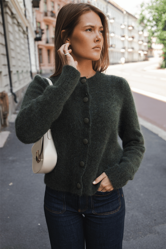 Ulla Mohair Cardigan Harvest Green