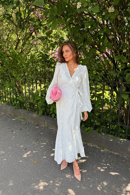 Portofino Maxi Dress White Embroidery