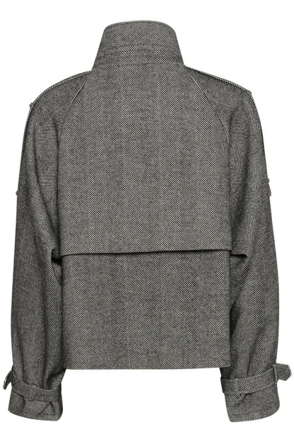 GZavic short jacket Black Herringbone