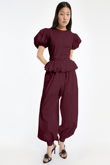 Puff Sleeve Top Zinfandel.