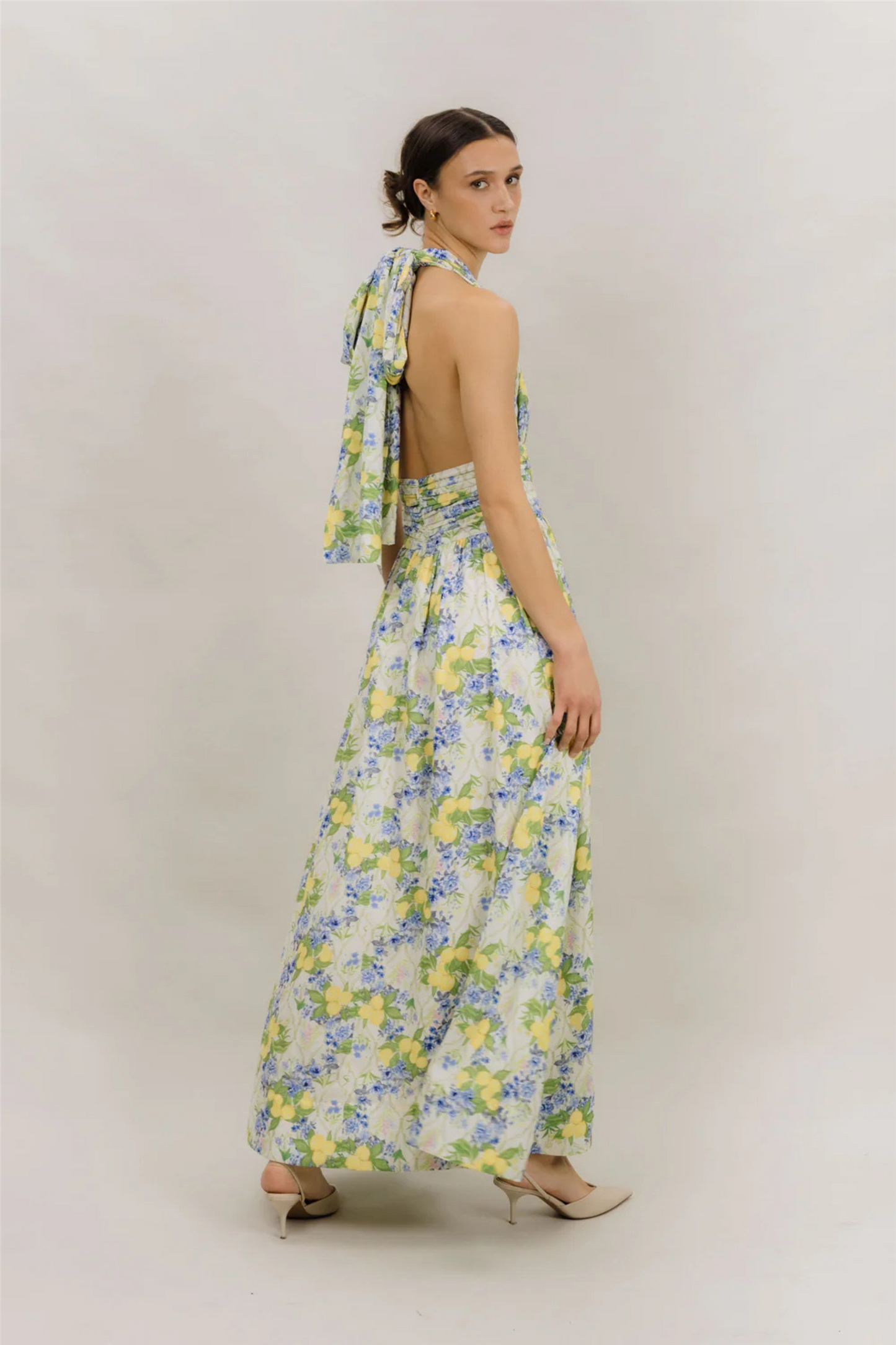 Rosso Dress Lemon Aop.