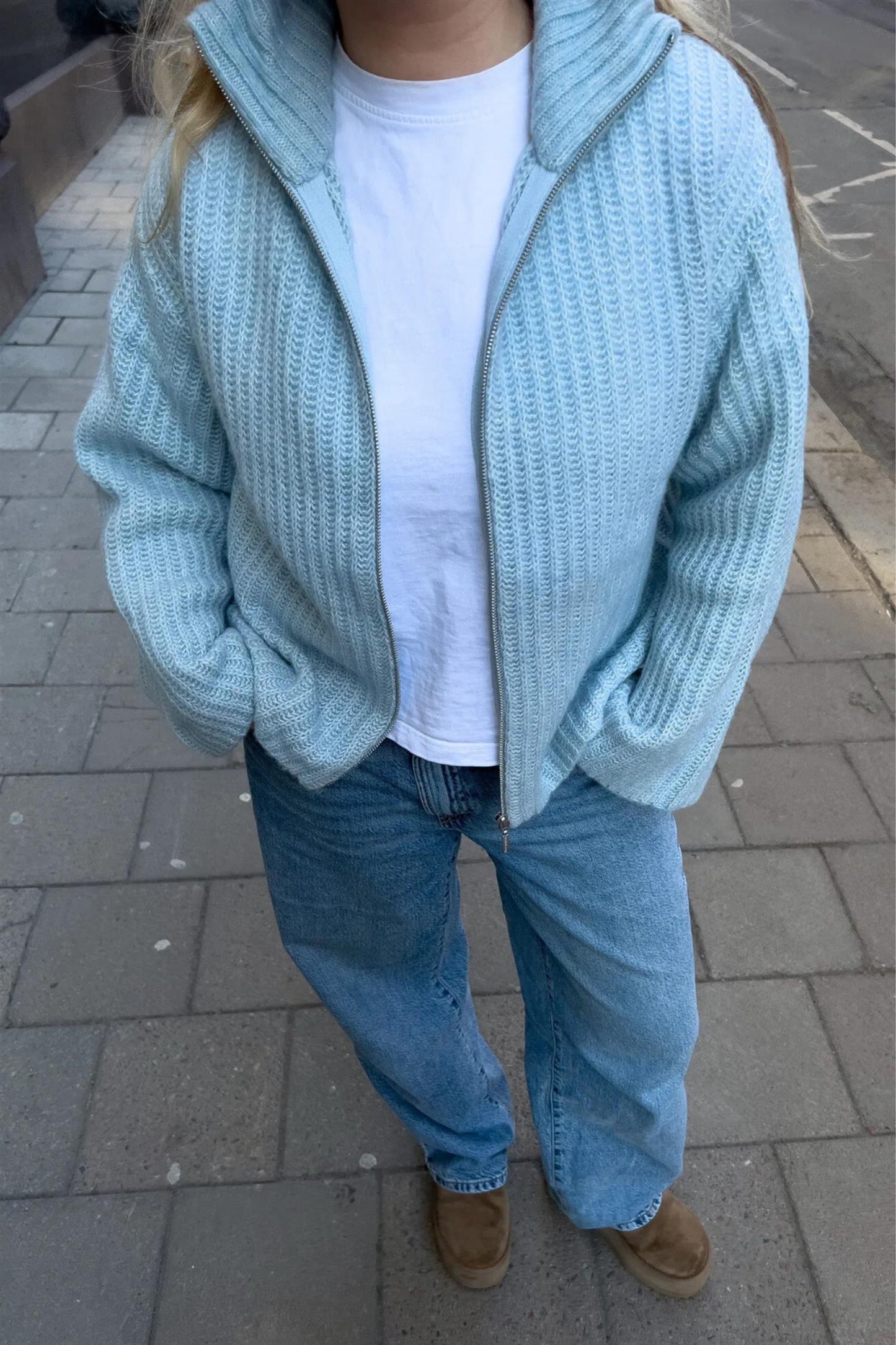Majken Cardigan Light Blue
