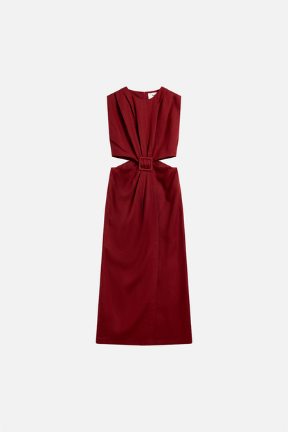 Riviera Dress Rust Red