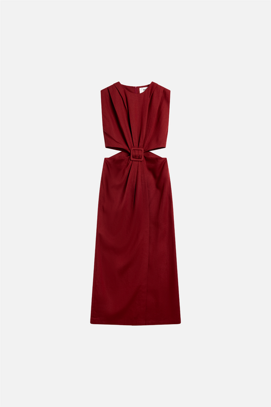 Riviera Dress Rust Red
