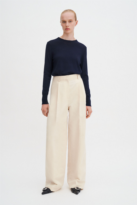 Darcey linen trousers Cream White.
