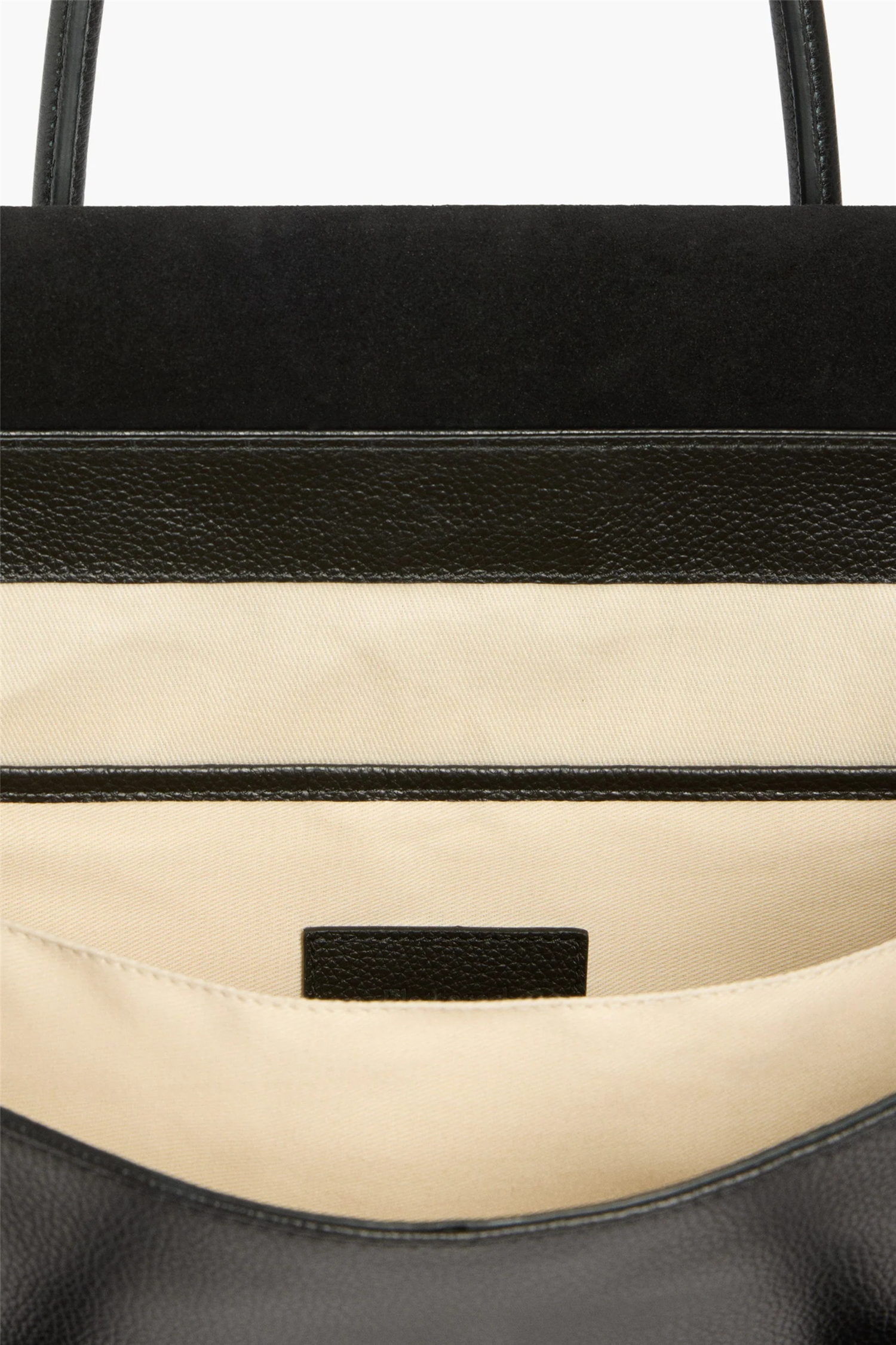 Lydia Tote Bag Grained Leather Black.
