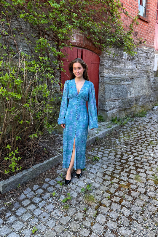 Positano Dress Dusty Blue