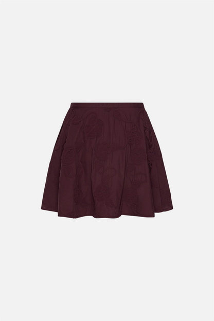 Flower Mini Skirt Zinfandel.