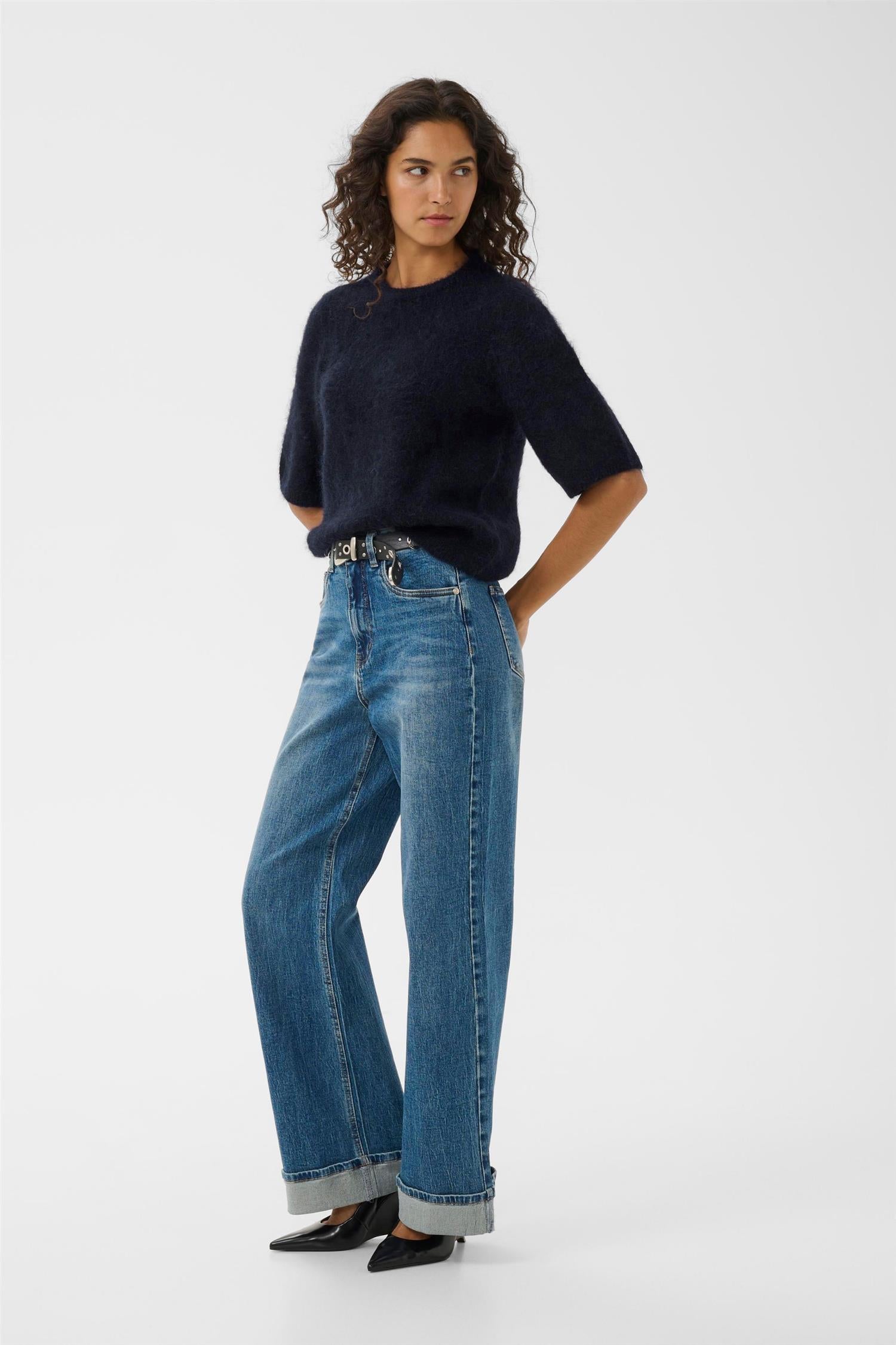 GZdebbie ss tee Navy Melange.