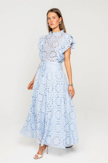 Astrid Skirt Blue Honey Lace.