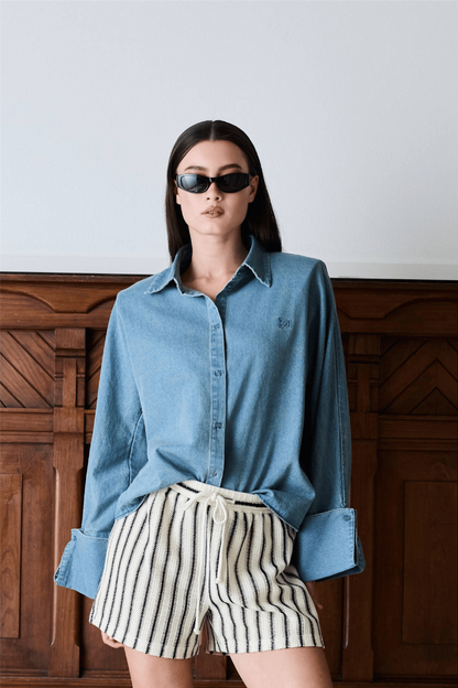 Atari Denim Shirt Chambray Blue