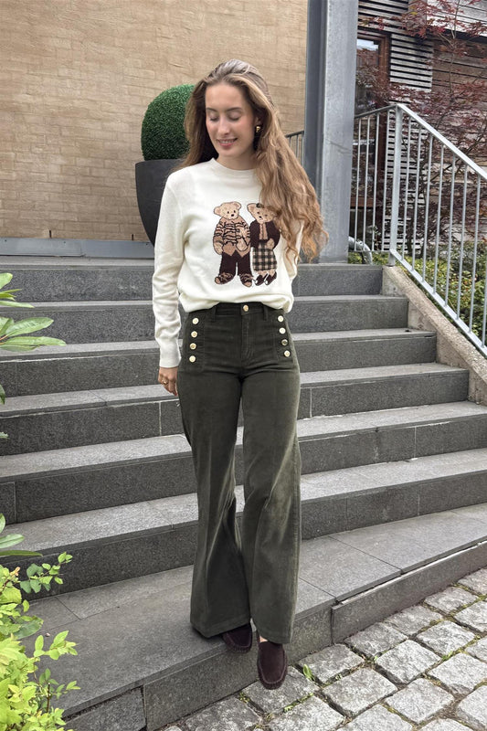 Giudith Cord Jeans Militare