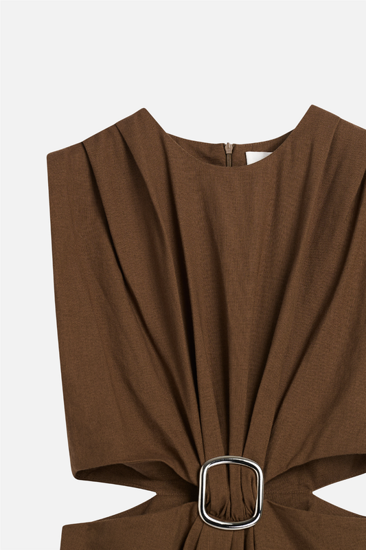 Riviera Dress Chestnut Brown