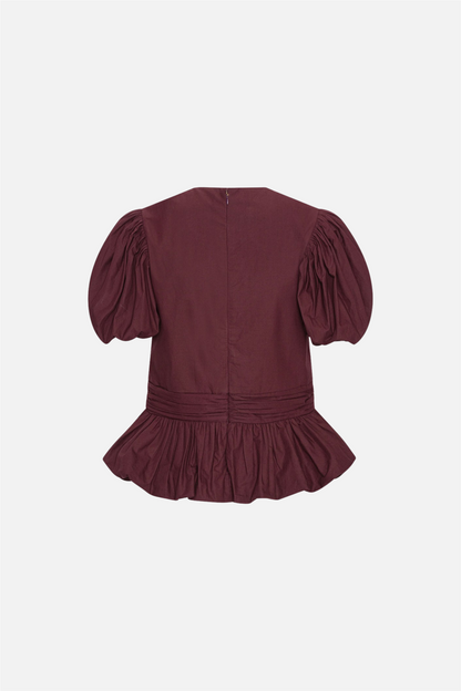 Puff Sleeve Top Zinfandel.