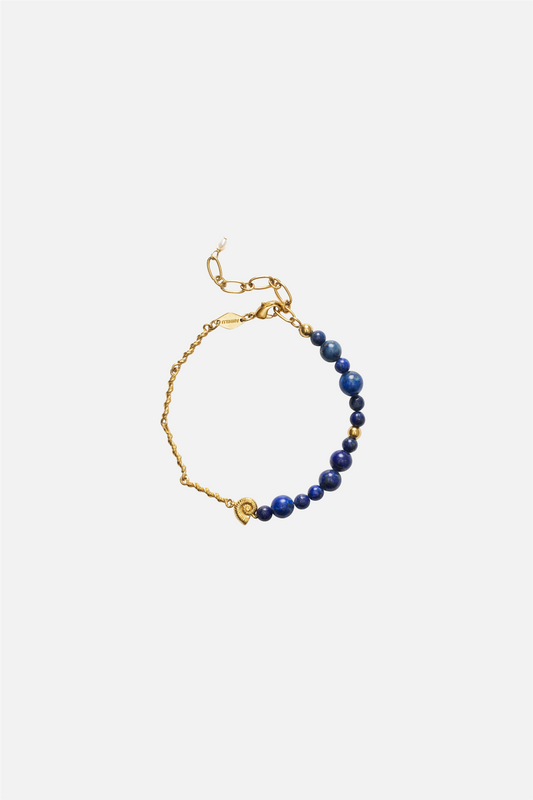 Deep Blue Bracelet Golden Lapis