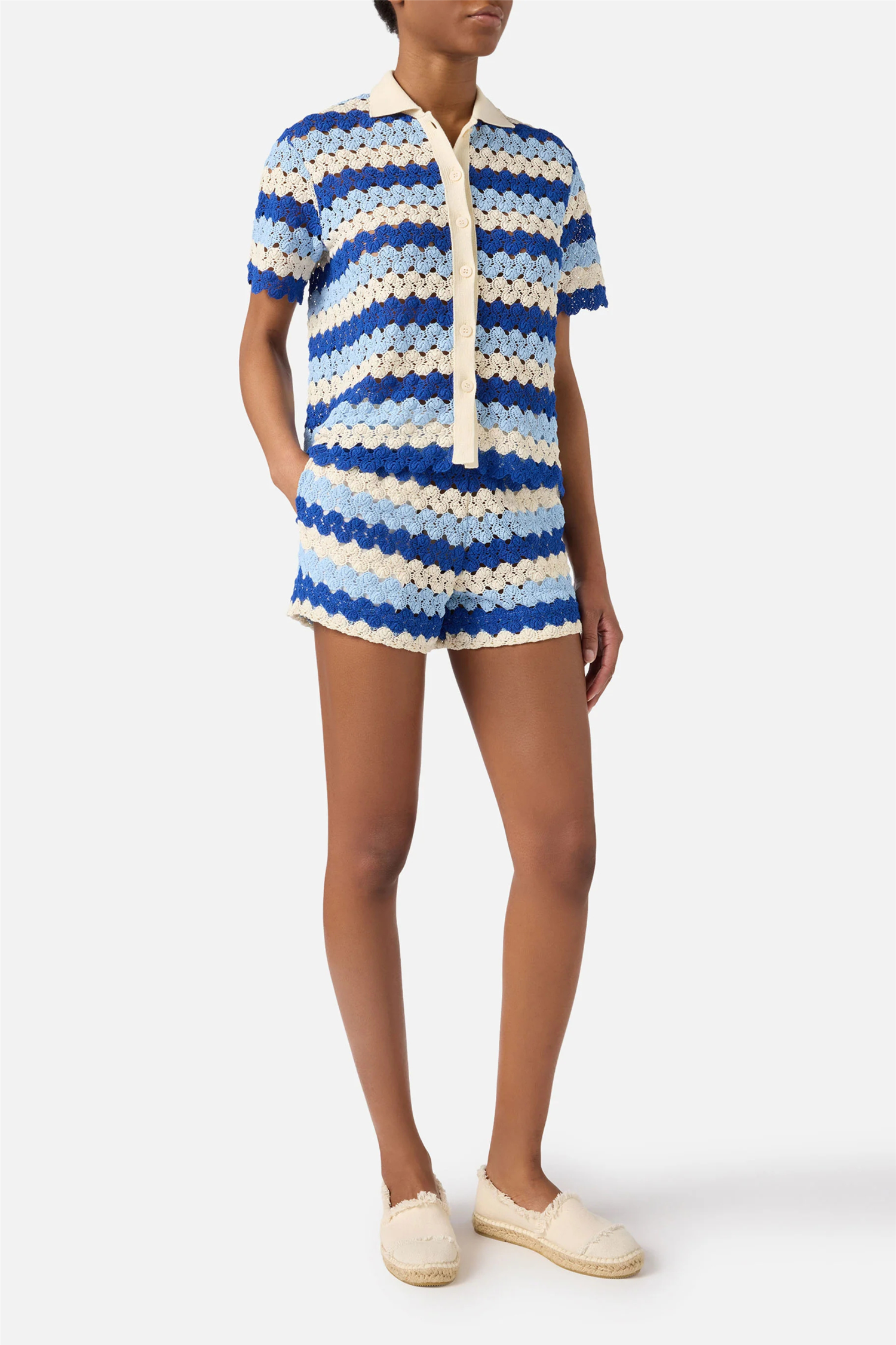 Monet Polo Crochet Stripes Wave 6131.