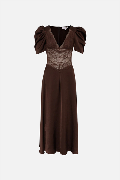 Francis Lace Midi Dress Espresso.