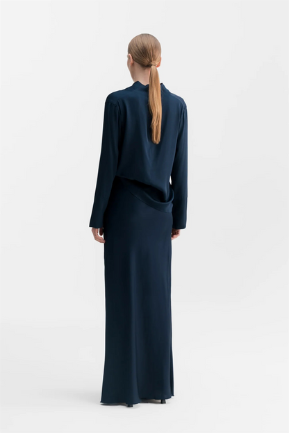 Ayumi silk blouse Midnight Blue