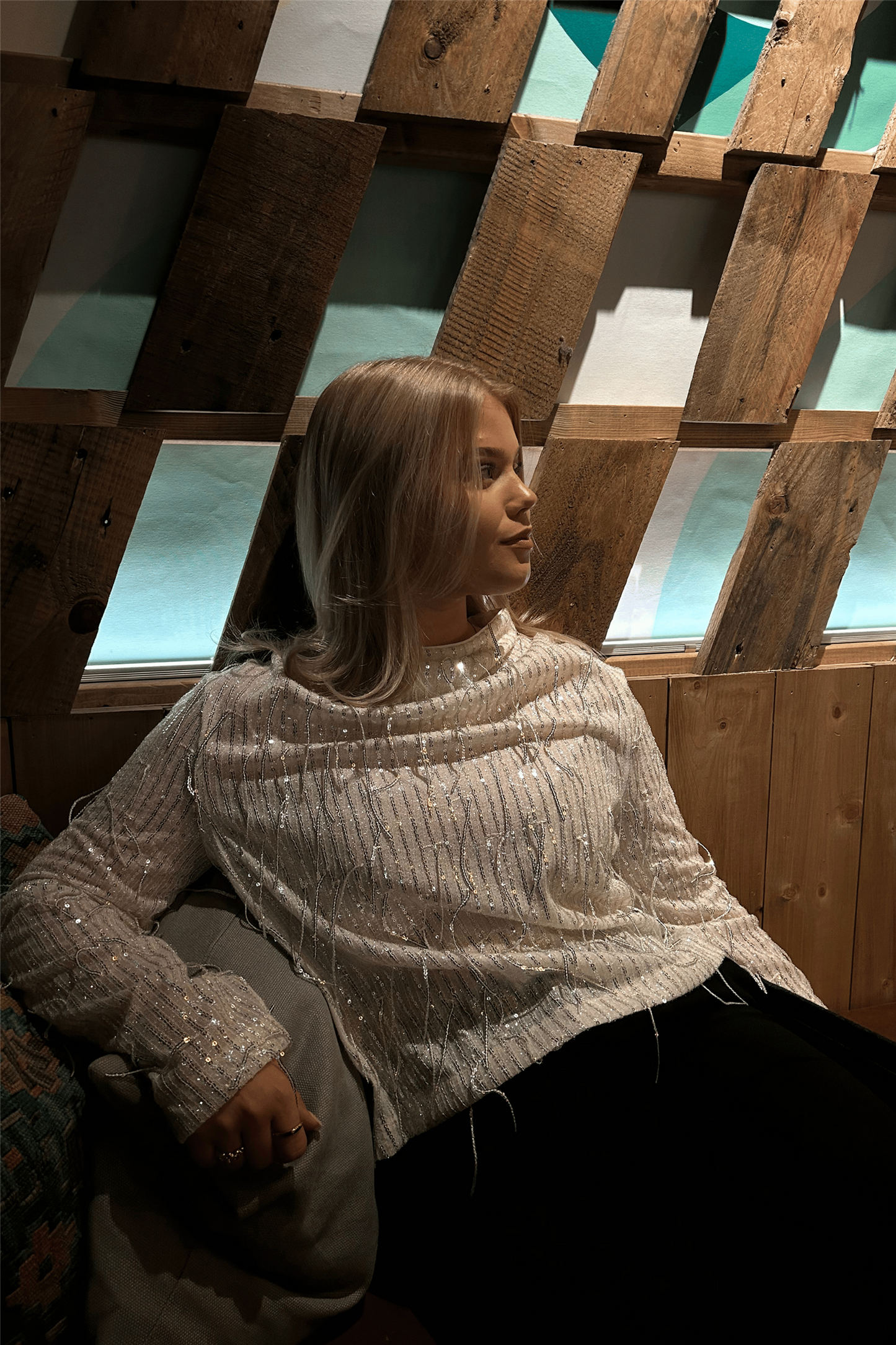 BEVERLY FRINGE TOP Lt Gold