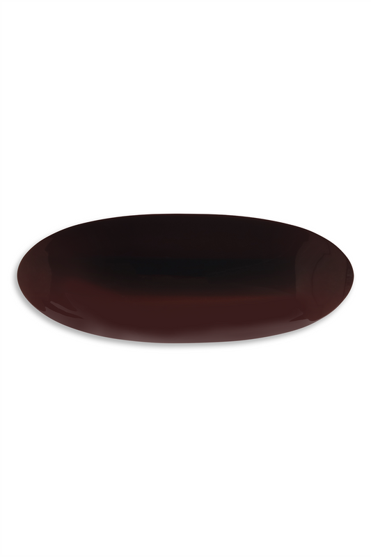 Oval Bone Clip Brown
