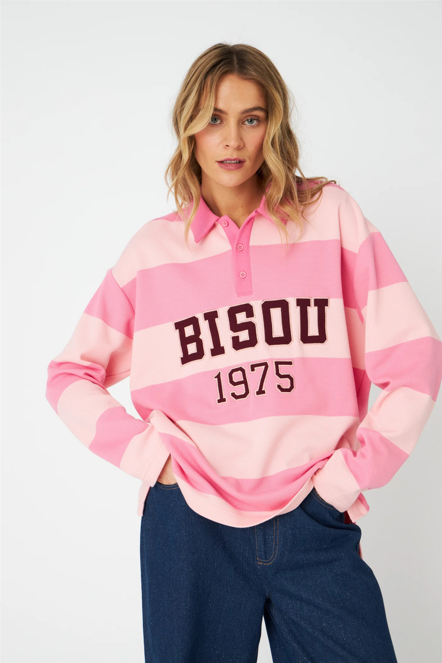 Bisoucras Blouse Pale Pink Stripe