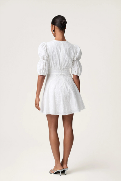 Sicily Mini Dress White Embroidery