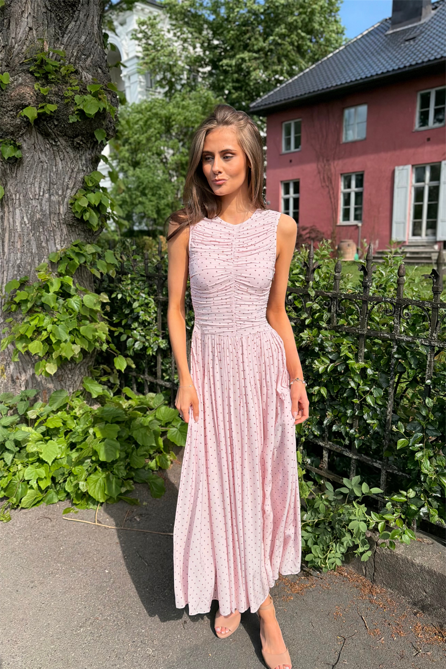 Ns Ruched Dress Barely Pink Comb..