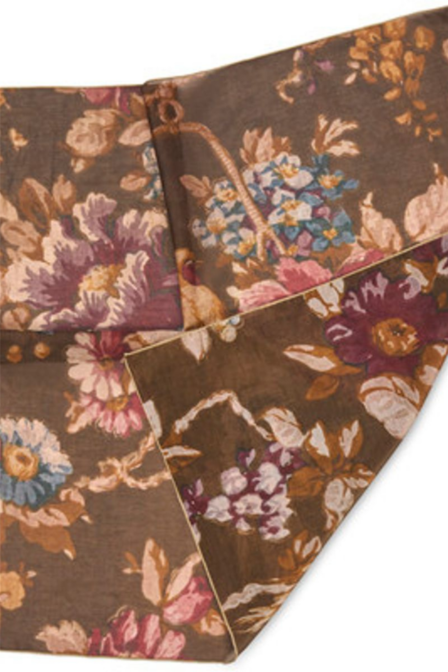 Light Daisy Scarf Dark Olive