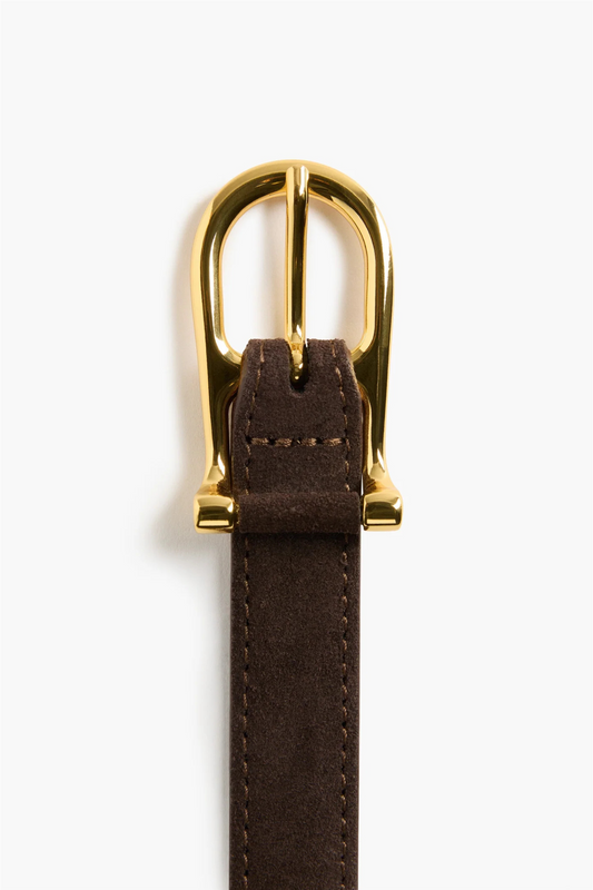 Betty Belt Suede Chocolate Chocolat
