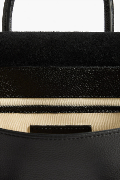 Lydia Mini Bag Grained Leather Black.