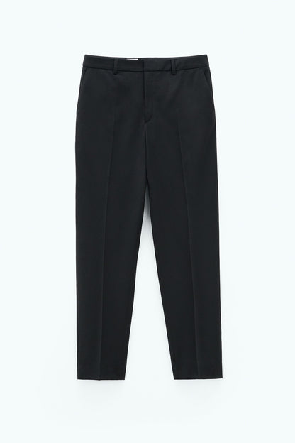 Emma Cropped Cool Wool Trousers Sort