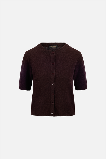 Indira SS Cardigan Coffee.