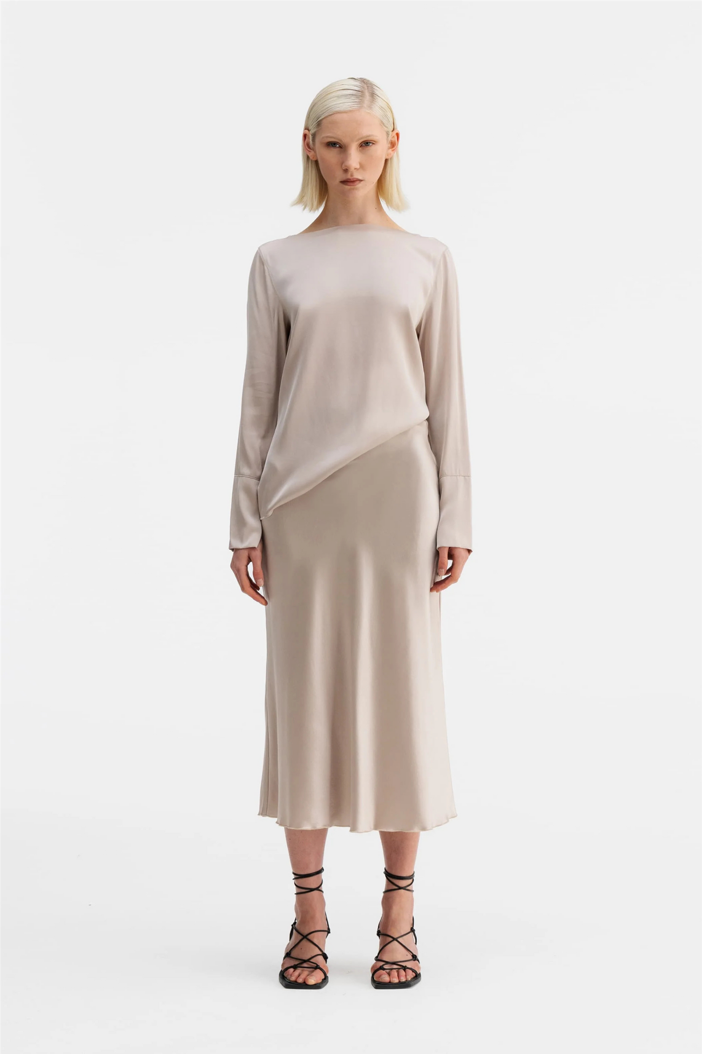 Kelly Silk Blouse Greige