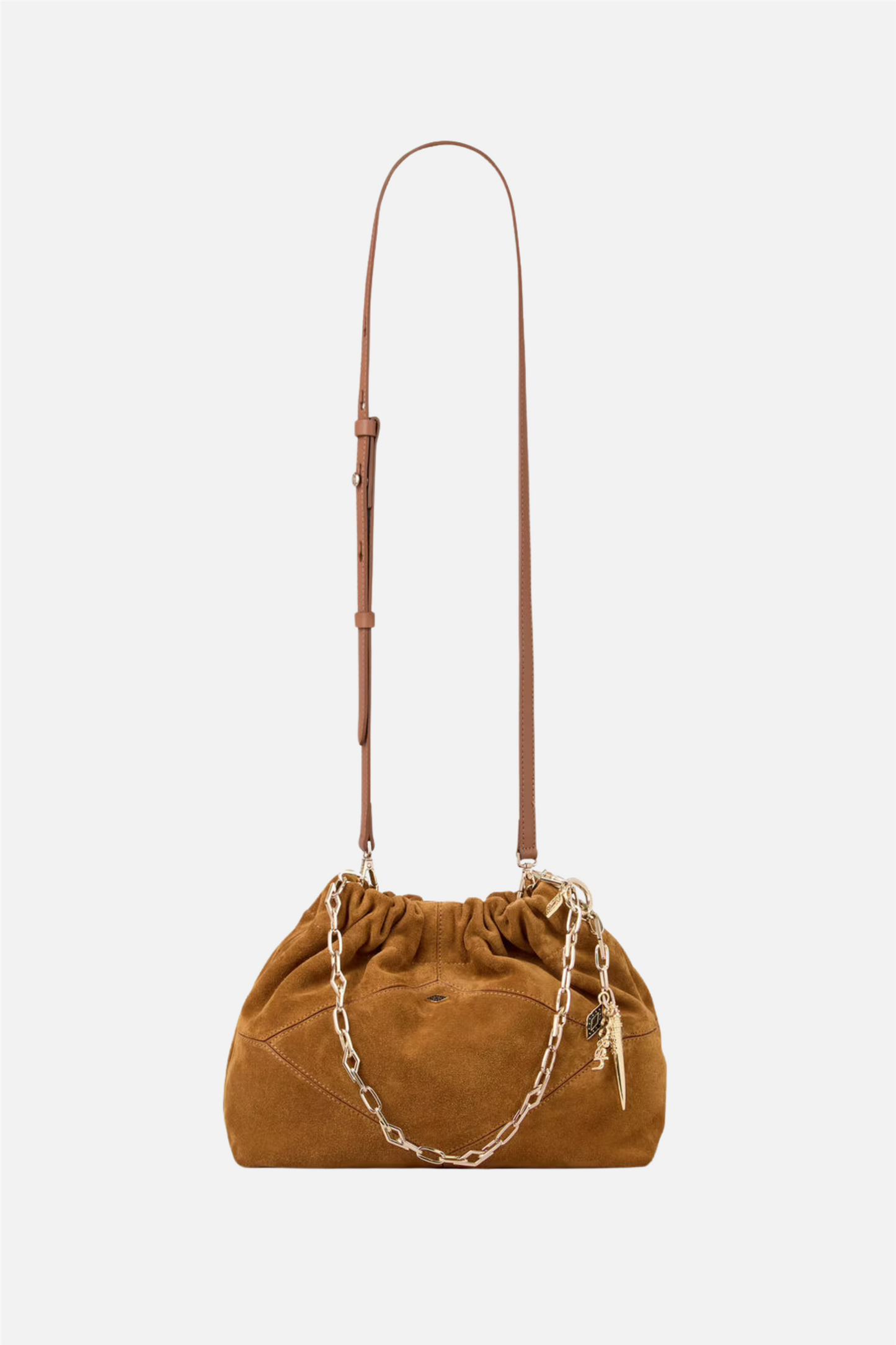 Bag S Suede Mini June Tote Cognac.