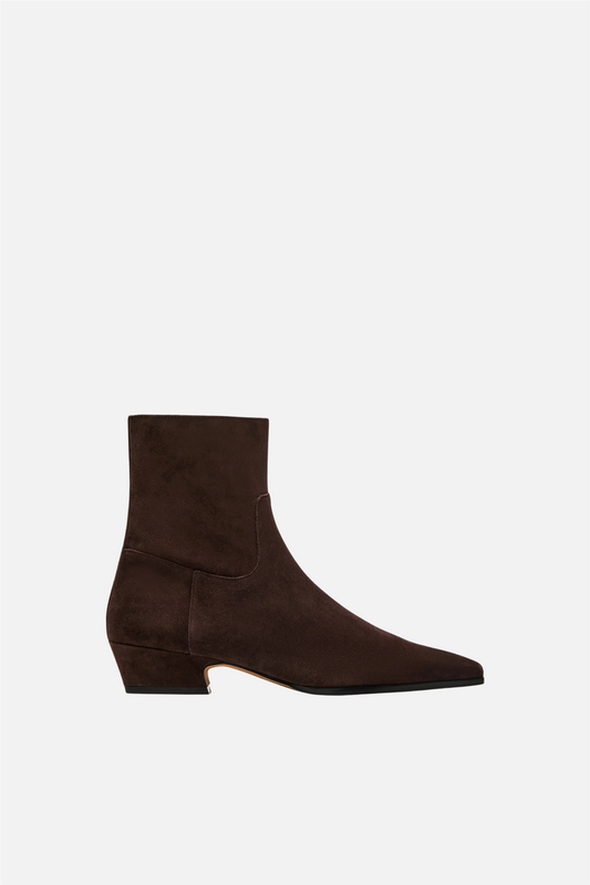 Dusty Ankle Boot Chocolate Brown Suede.