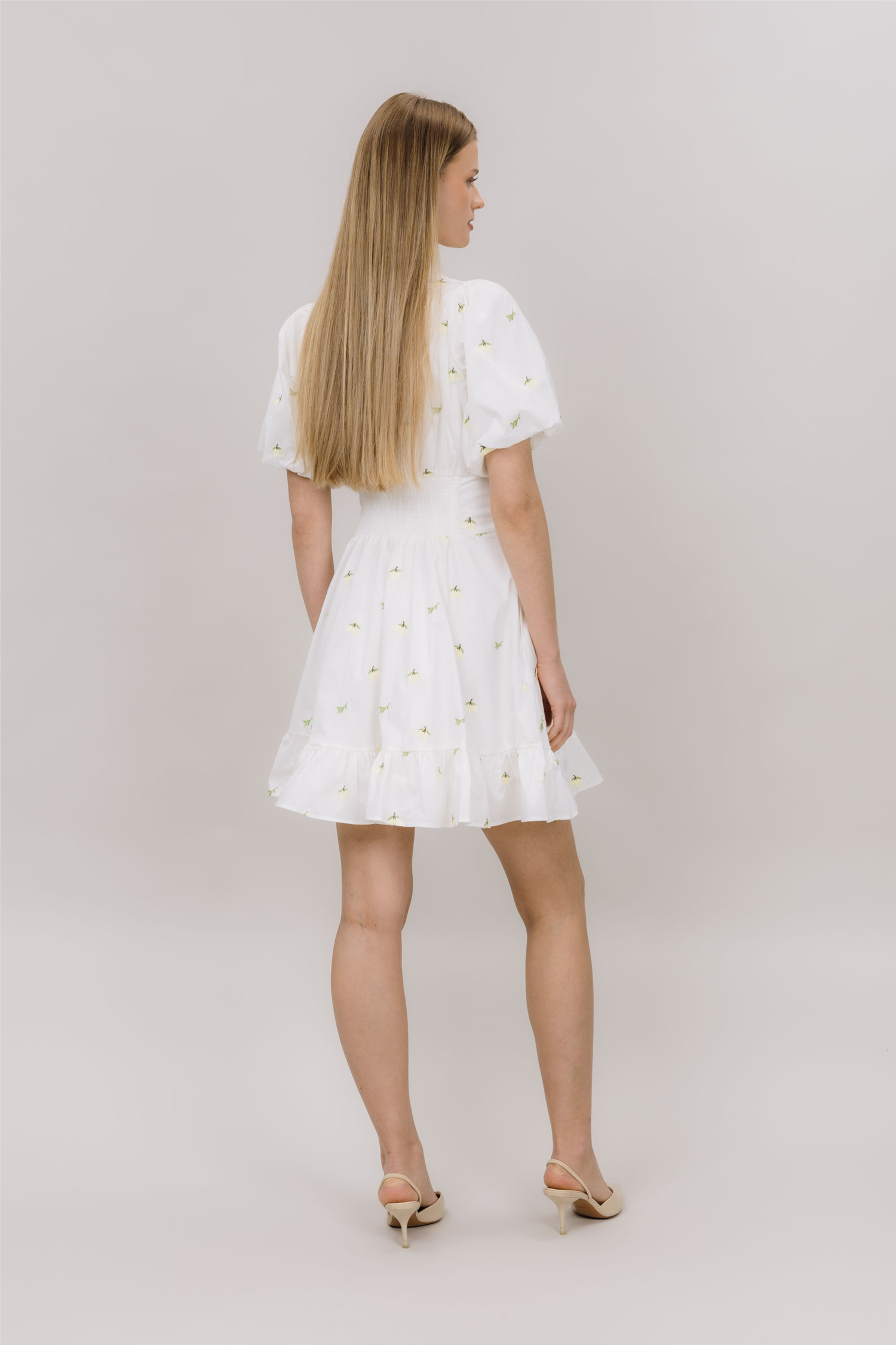 Makayla Dress Lemon Aop.