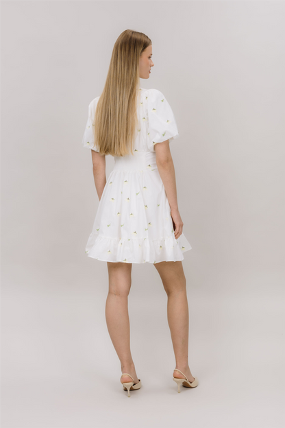 Makayla Dress Lemon Aop.