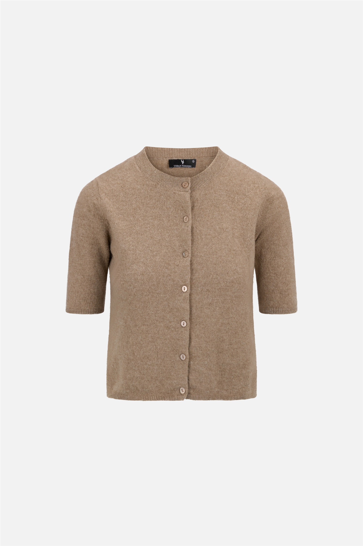 Indira SS Cardigan Brown Sand.