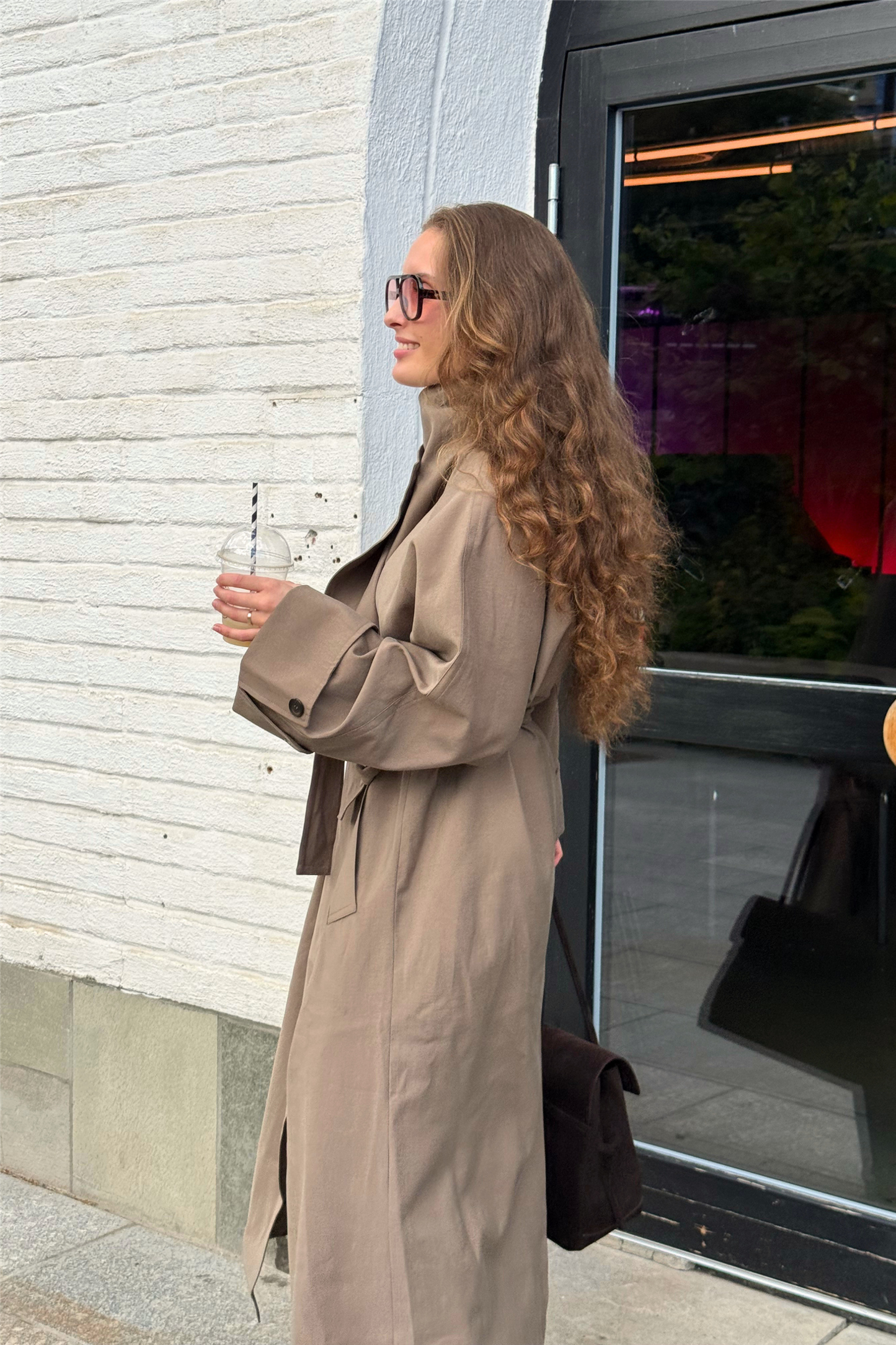 Atari Oversized Trenchcoat Khaki Brown