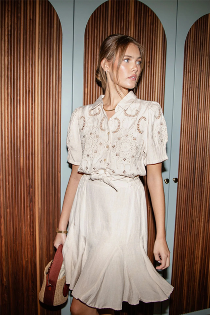 Aurora Dress Biscotti Linen