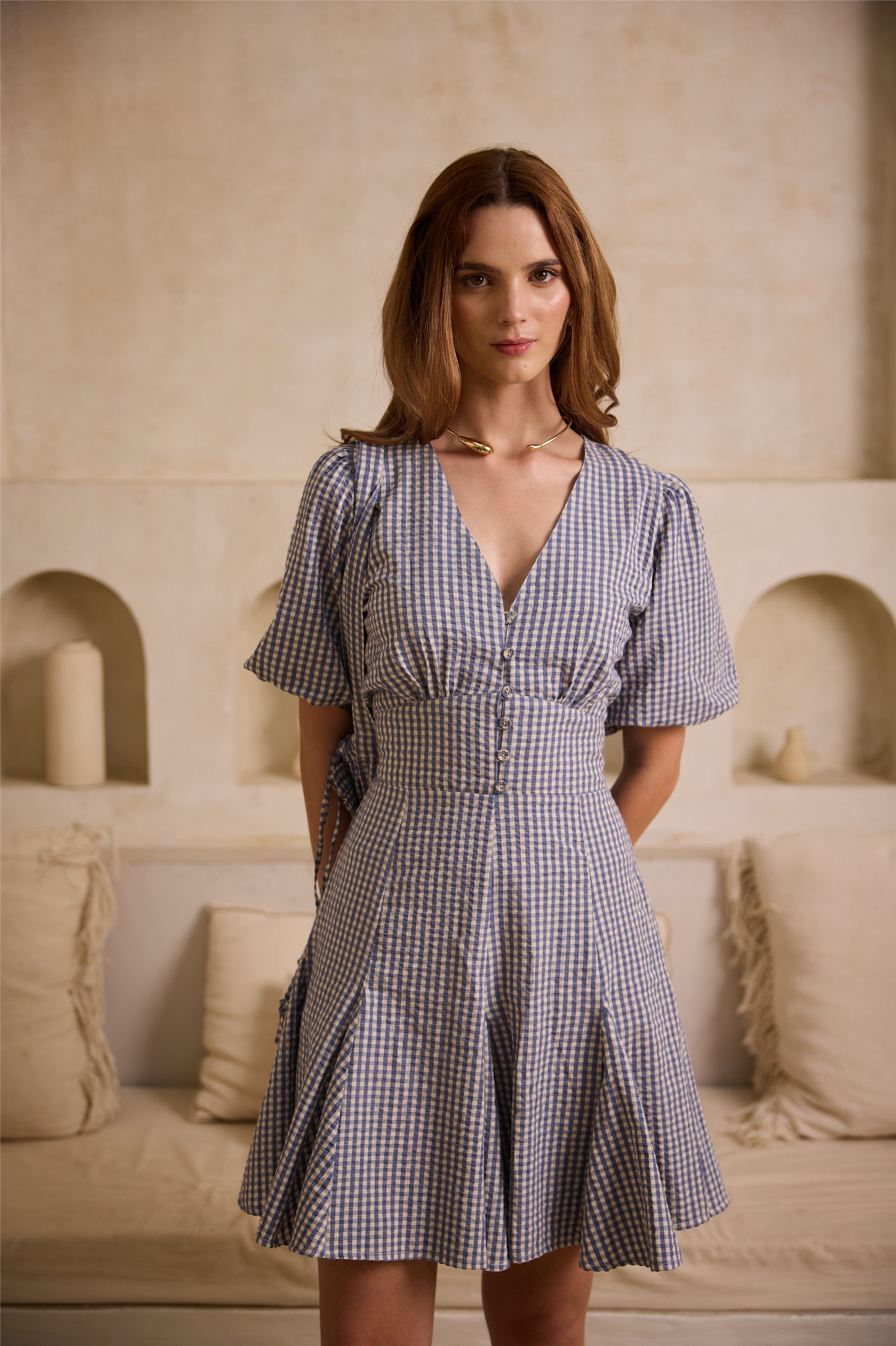 Bianca Dress Misty Blue