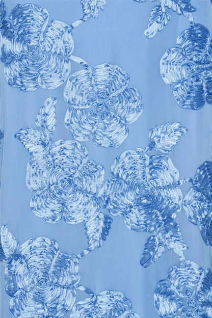 Mesh Capsleeve Maxi Dress Hydrangea (Blue)