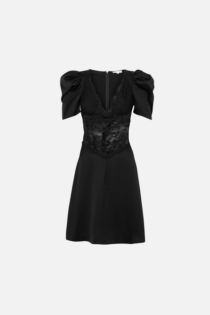 Francis Lace Mini Dress Black.