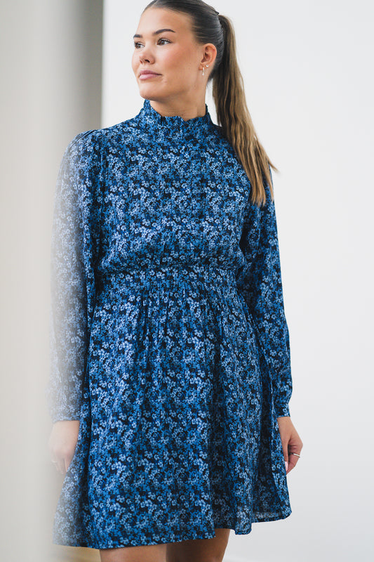 RAUSAstrid Dress AOP Blue Iolite Flw