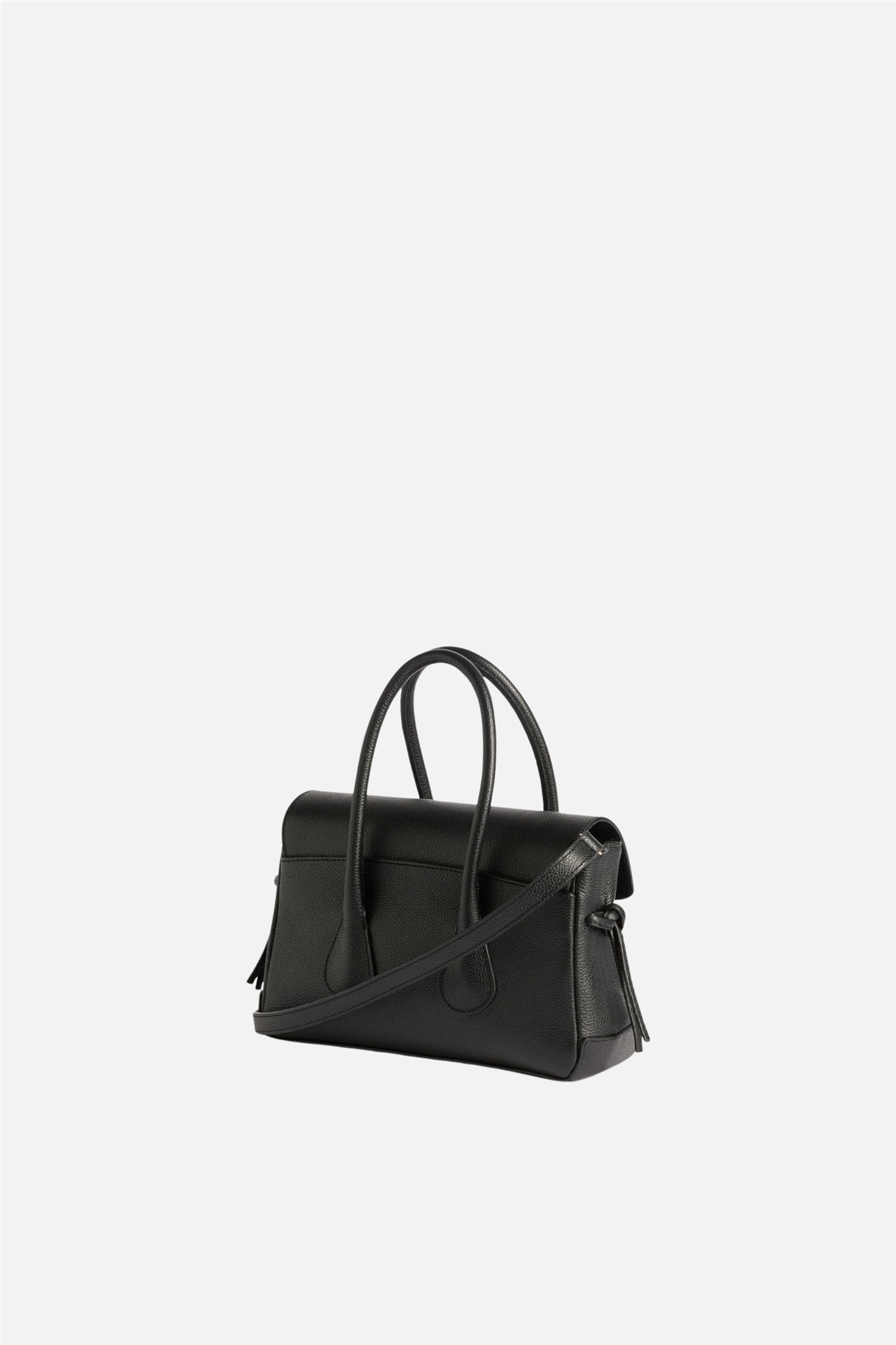Lydia Mini Bag Grained Leather Black.